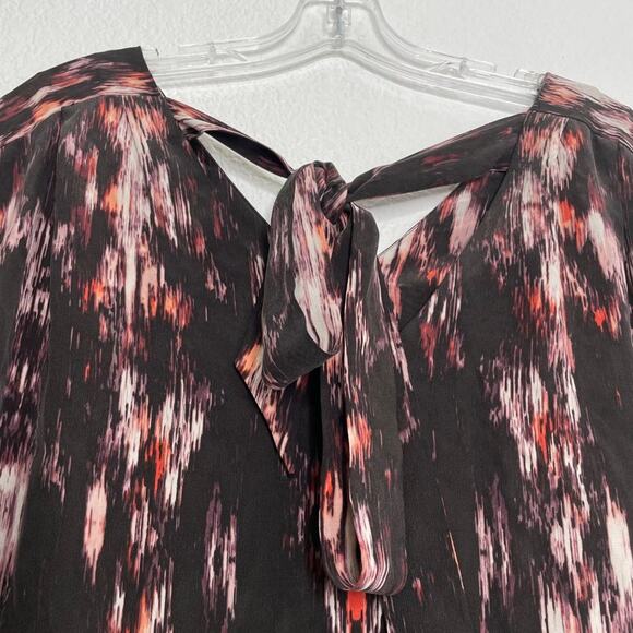 Cynthia Rowley Womens Dress Size 4 Purple V-Neck Silk Pullover Unlined Casual - Picture 14 of 14